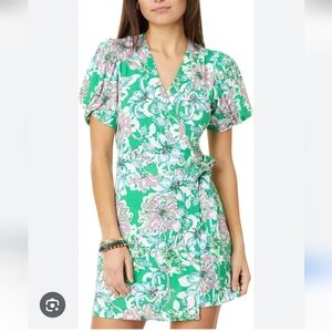 Lilly Pulitzer Romper Sailynn Green Romper  Sz Med
